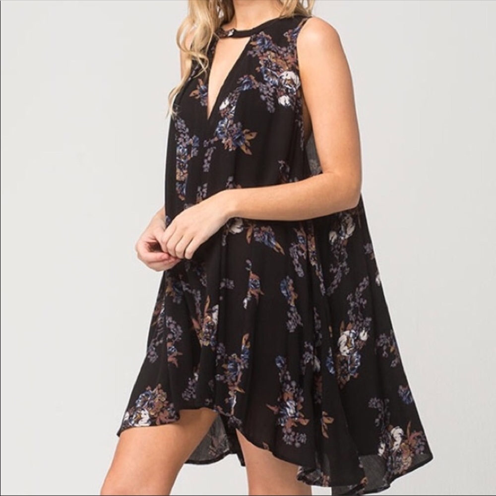 Free People Tree Swing Tunic Dress, Black
